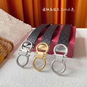 Ferragamo Belt - Monogram Stamped Leather