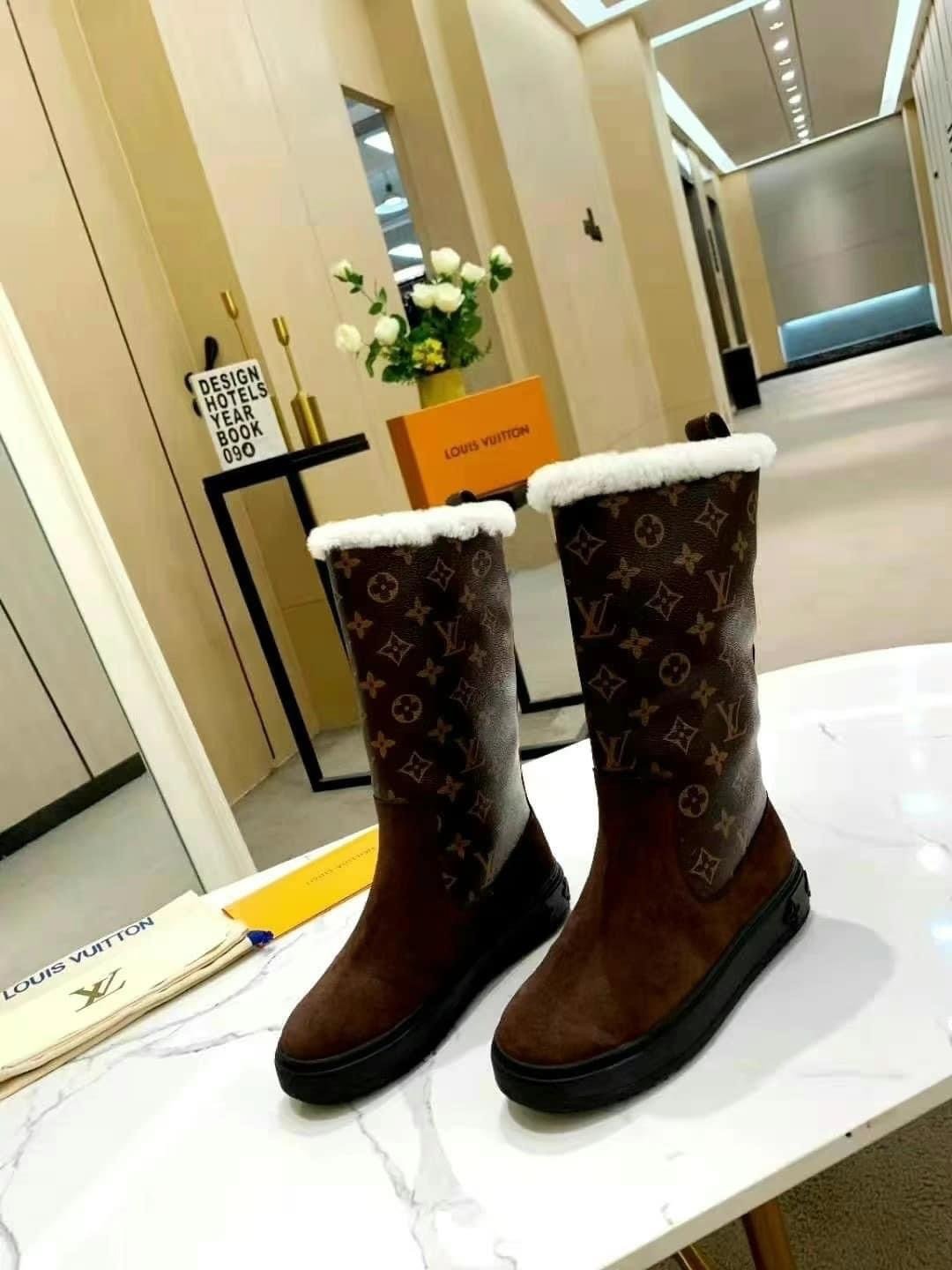 Louis Vuitton Furry Mid-Calf Boot