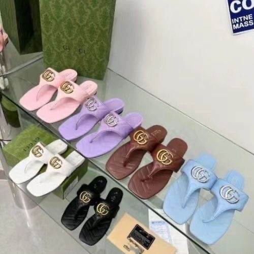 Gucci Double G Marmont Thong Sandals - Image 7